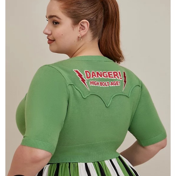 Torrid Bride of Frankenstein Sweater Shrug Button Down SOLD OUT - Picture 3 of 12